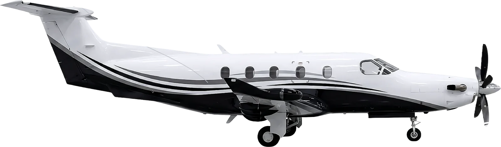 A Pilatus PC‑12, side view