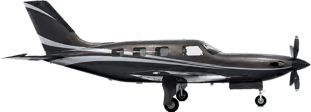 A Piper Meridian in charcoal, side view